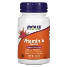 NOW Vitamin A 10000IU 100 капс.